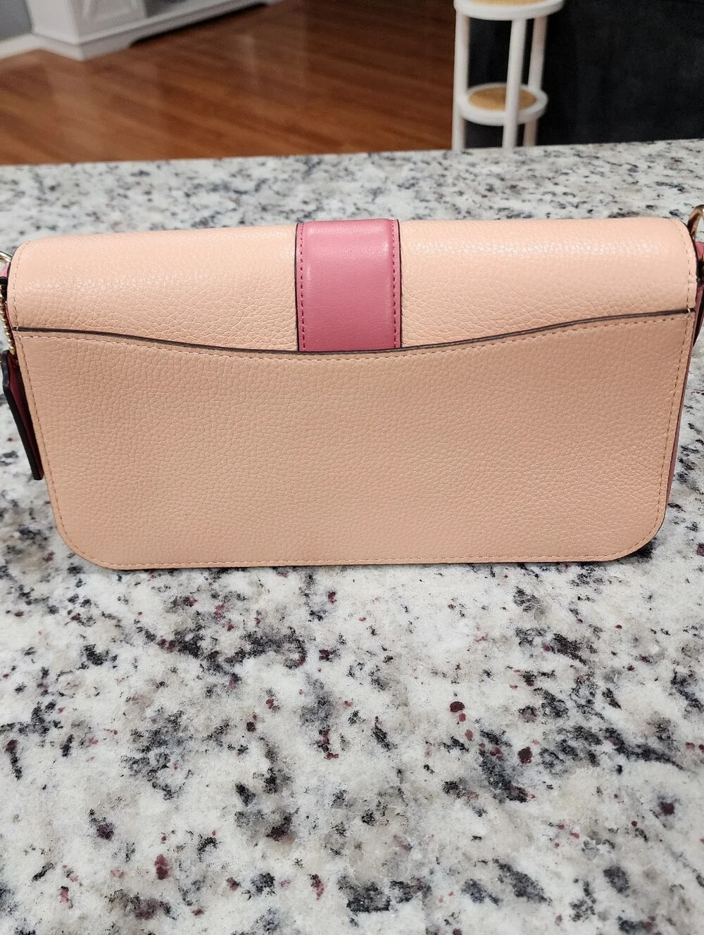 Coach George Shoulder Bag Faded Blush Taffy Colorblock Style C8607